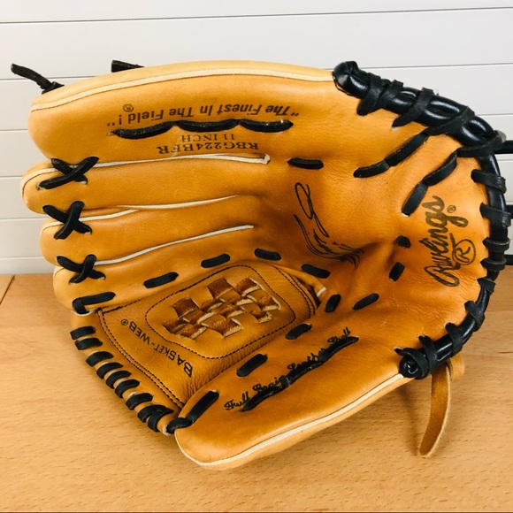 Rawlings RBG224BFR Ken Griffey Jr. Leather 11” Right Hand Thrower Baseball Glove - Picture 11 of 15